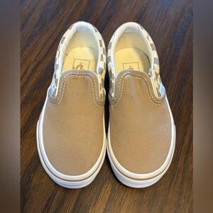 Vans Tan Kids Slip-On Sneakers